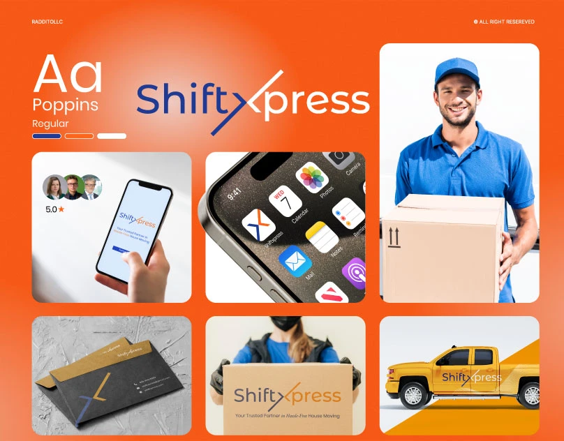 ShiftXpress House Relocated Agency Brand Design Portfolio