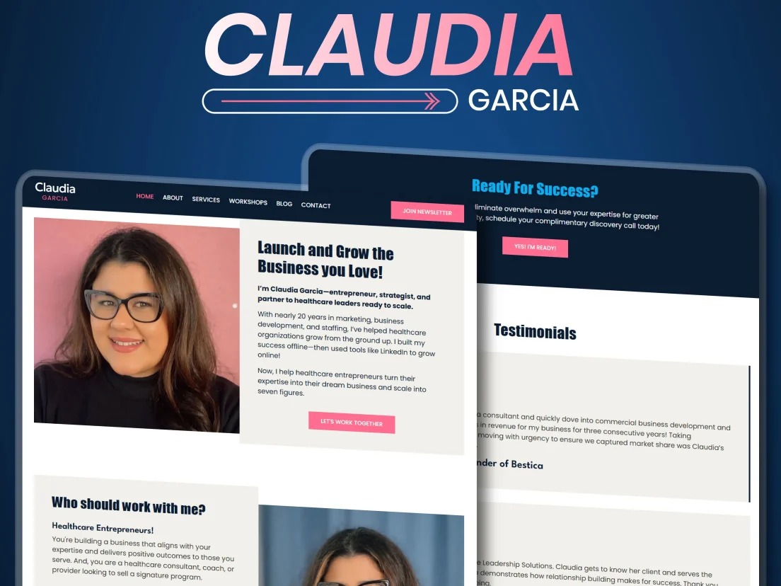 Case Study - Claudia Garcia Website
